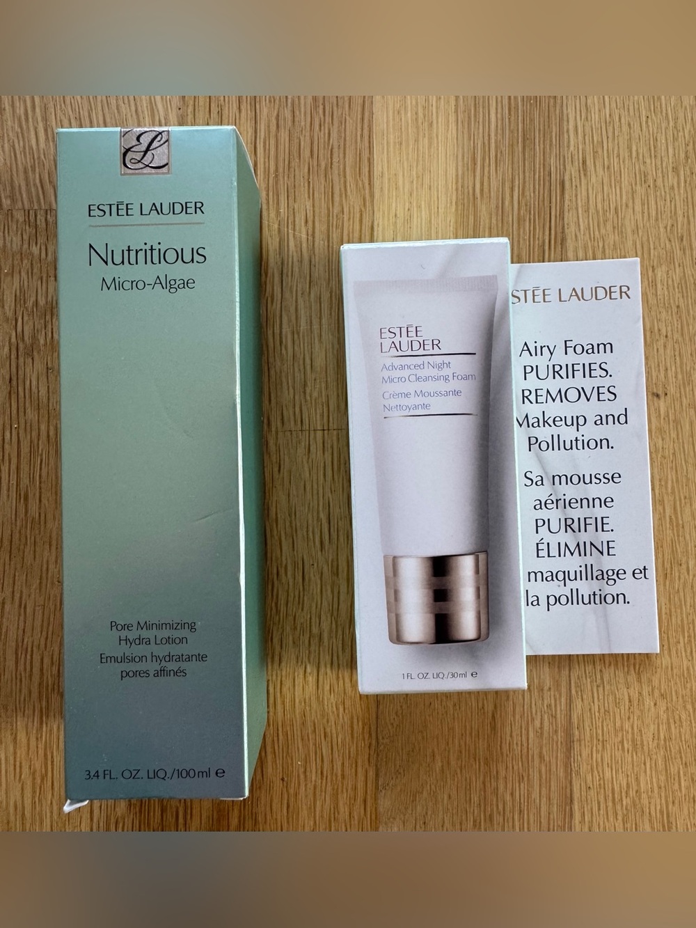 ESTEE LAUDER Nutritious Micro Algae Pore minimizing lotion 3.4 oz bonus cleanser